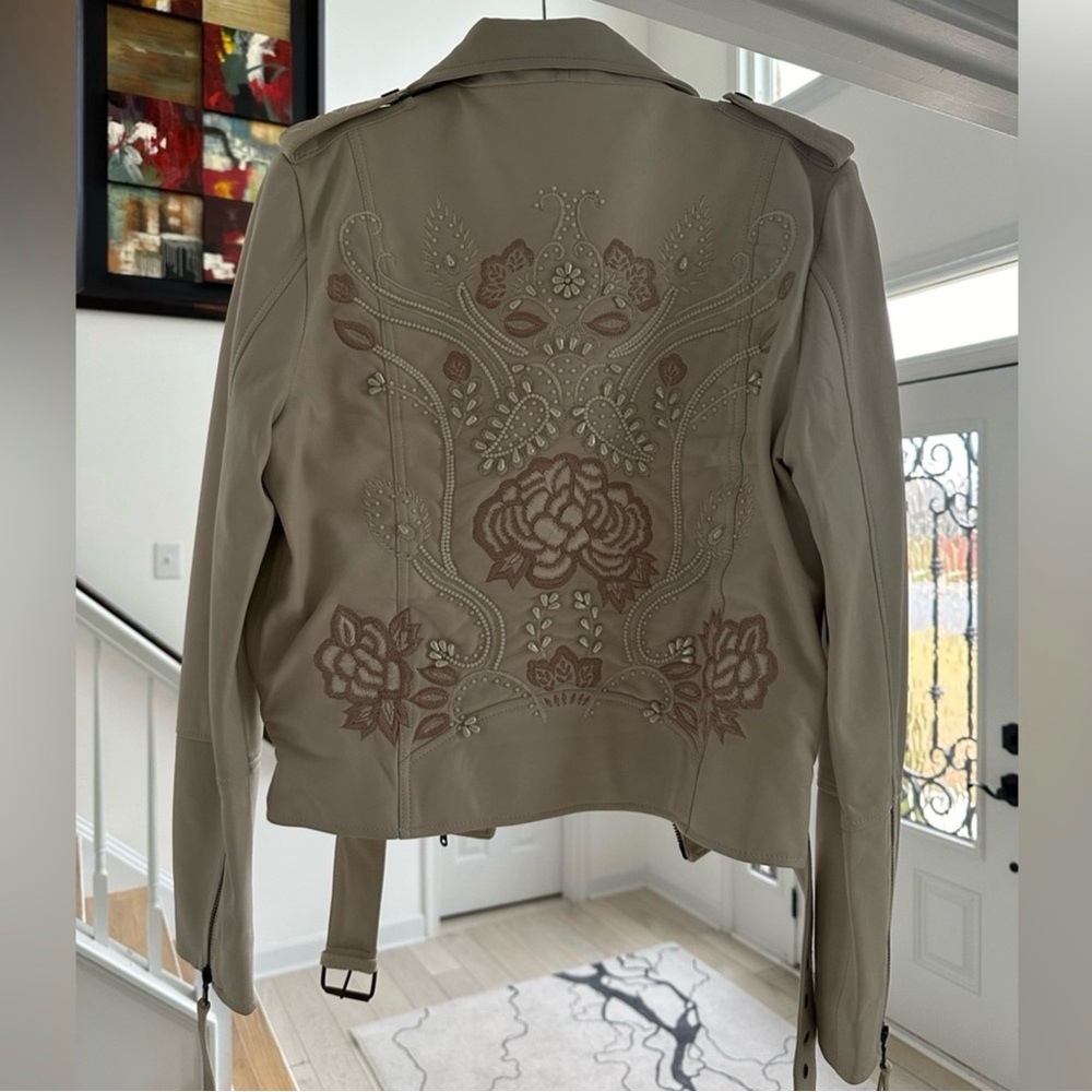 SPELL NOVELLA BIKER LEATHER JACKET (L) - Picture 7 of 11